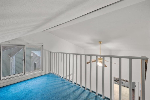 14402 90th Ave, Mecosta, MI 49332 - hall featuring lofted ceiling and a textured ceiling