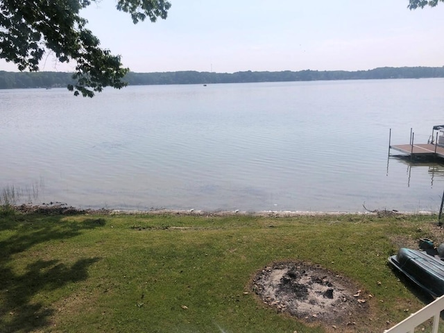 14402 90th Ave, Mecosta, MI 49332 - water view featuring a boat dock