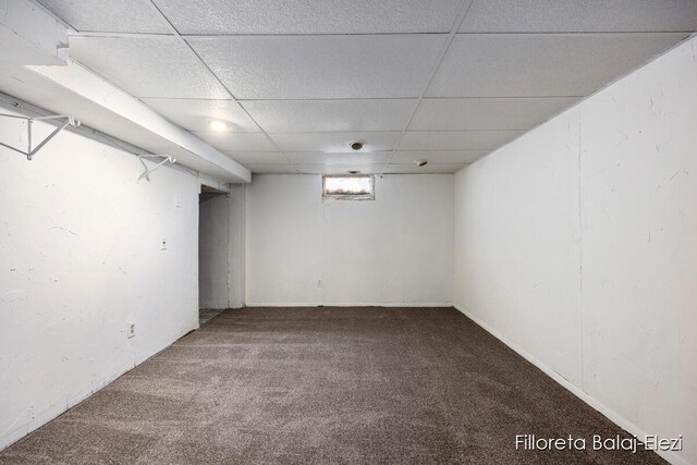 4481 Marshall Ave SE, Grand Rapids, MI 49508 - below grade area featuring carpet flooring and a drop ceiling