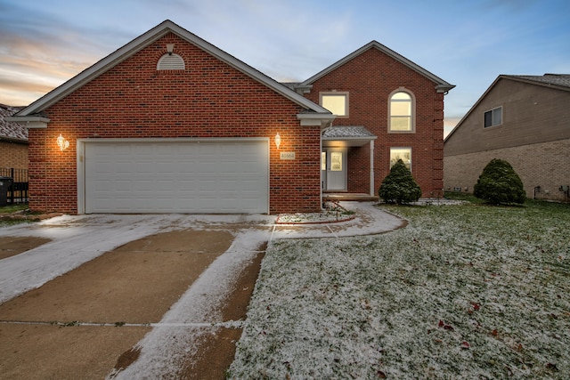 front facade featuring a garage