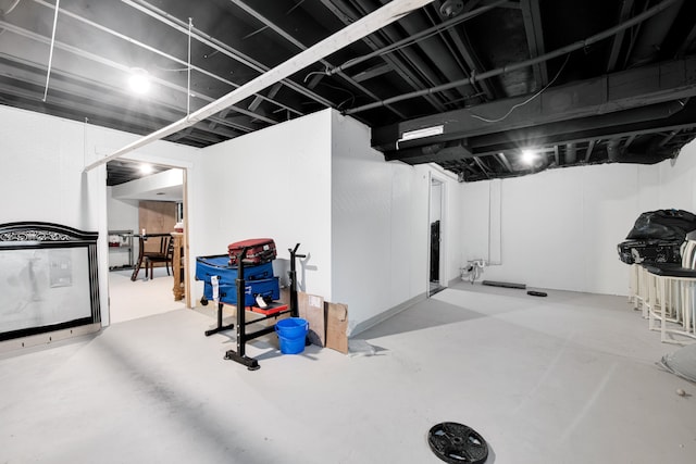 view of basement
