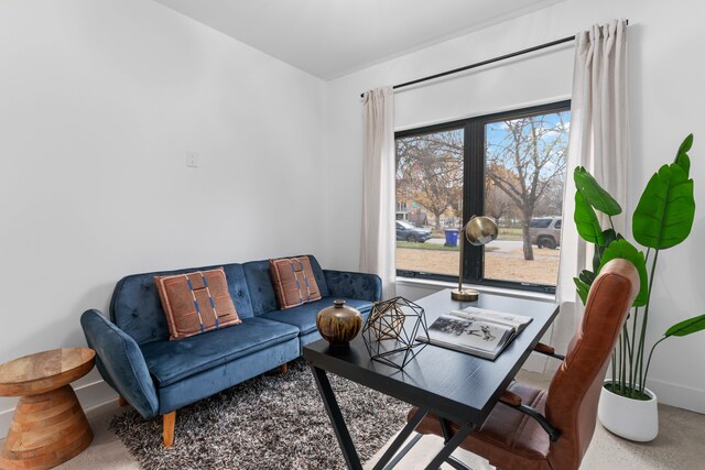 1636 Merrick St Unit 8, Detroit, MI 48208 - living area featuring baseboards and speckle patterned floor