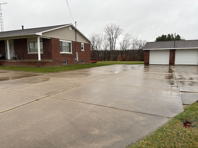 view of home's exterior featuring a garage