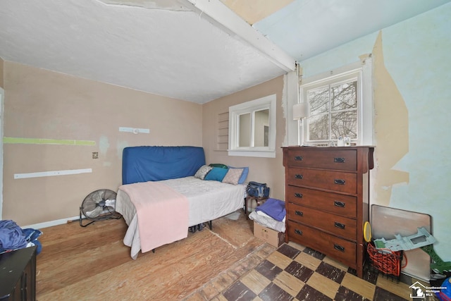 bedroom featuring light hardwood / wood-style flooring