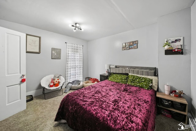 bedroom with carpet floors