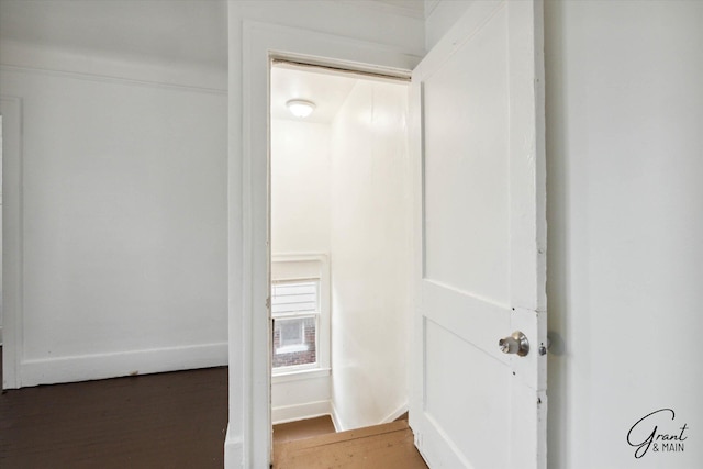 interior space featuring wood-type flooring