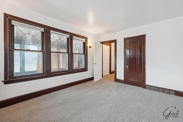 view of carpeted spare room