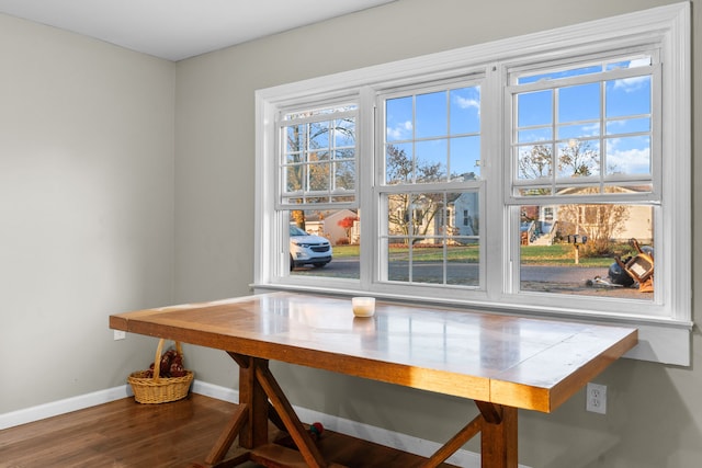 dining room featuring wood-type flooring