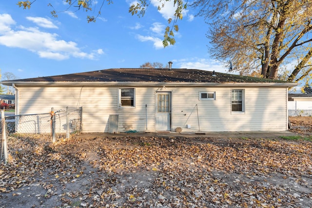 rear view of property with a patio