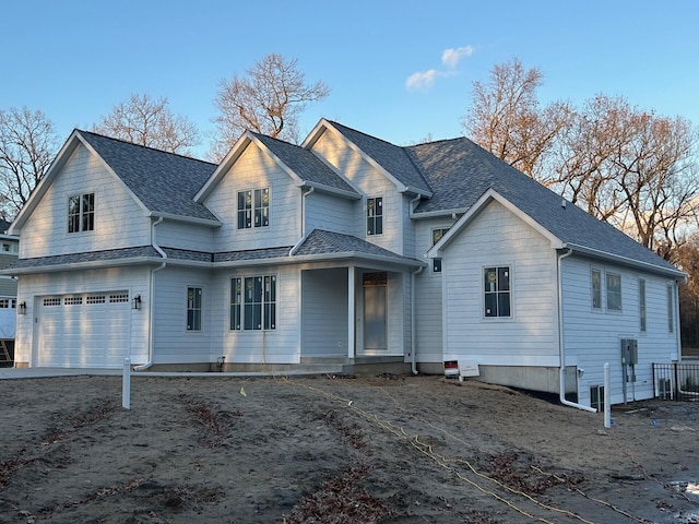 view of front of home featuring a garage