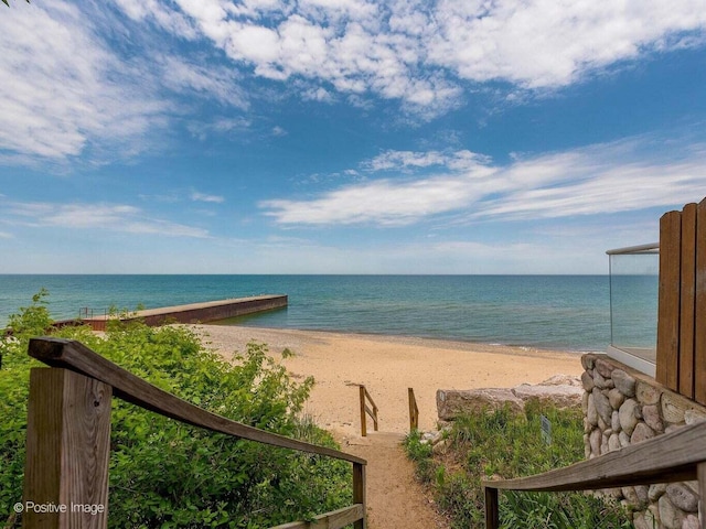 water view featuring a view of the beach