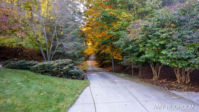 1749 Sunset Point Dr, Norton Shores, MI 49441 - view of community featuring concrete driveway and a yard