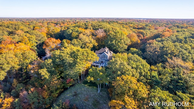 1749 Sunset Point Dr, Norton Shores, MI 49441 - aerial view of property and surrounding area with a forest