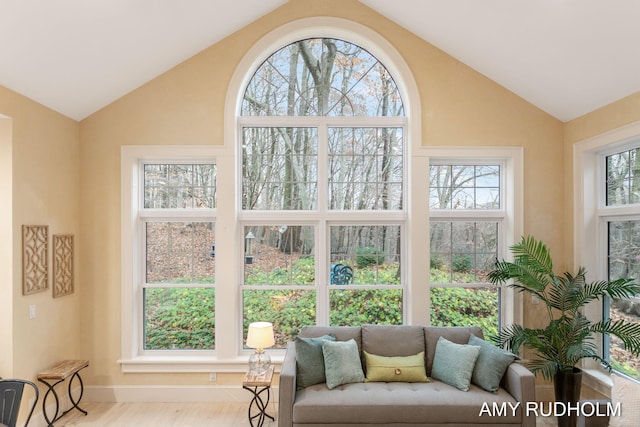 1749 Sunset Point Dr, Norton Shores, MI 49441 - sunroom with vaulted ceiling