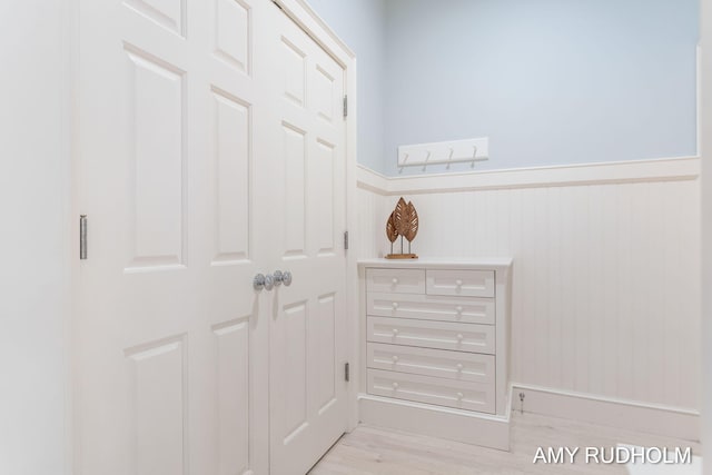 1749 Sunset Point Dr, Norton Shores, MI 49441 - detailed view of a wainscoted wall and wood finished floors
