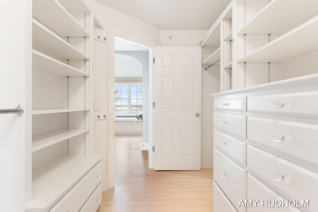 1749 Sunset Point Dr, Norton Shores, MI 49441 - walk in closet featuring light wood-style flooring