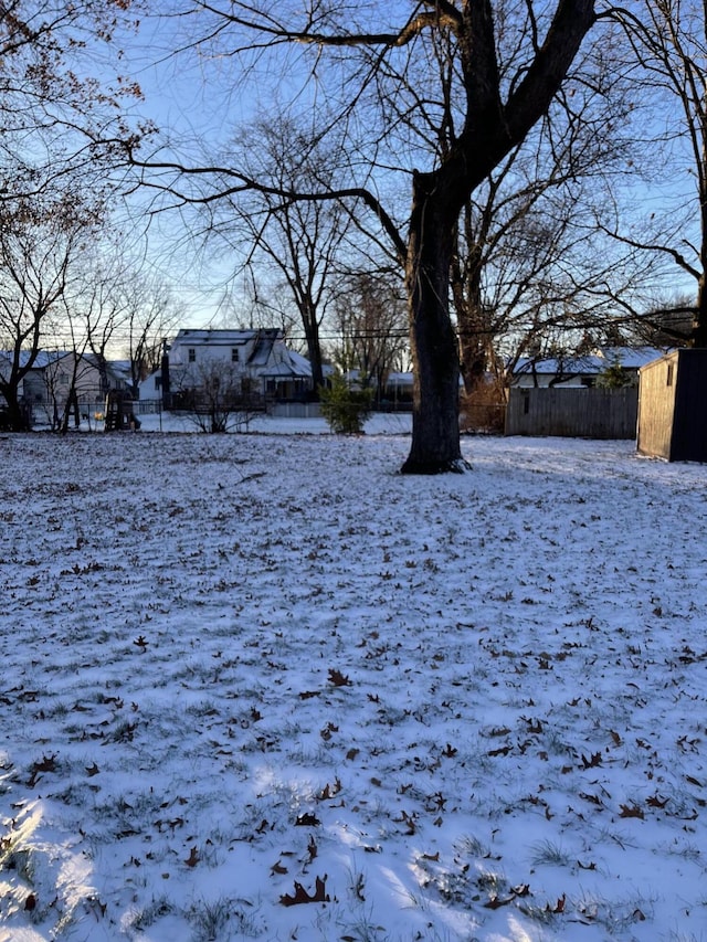 view of snowy yard