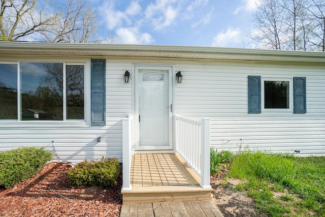 view of doorway to property