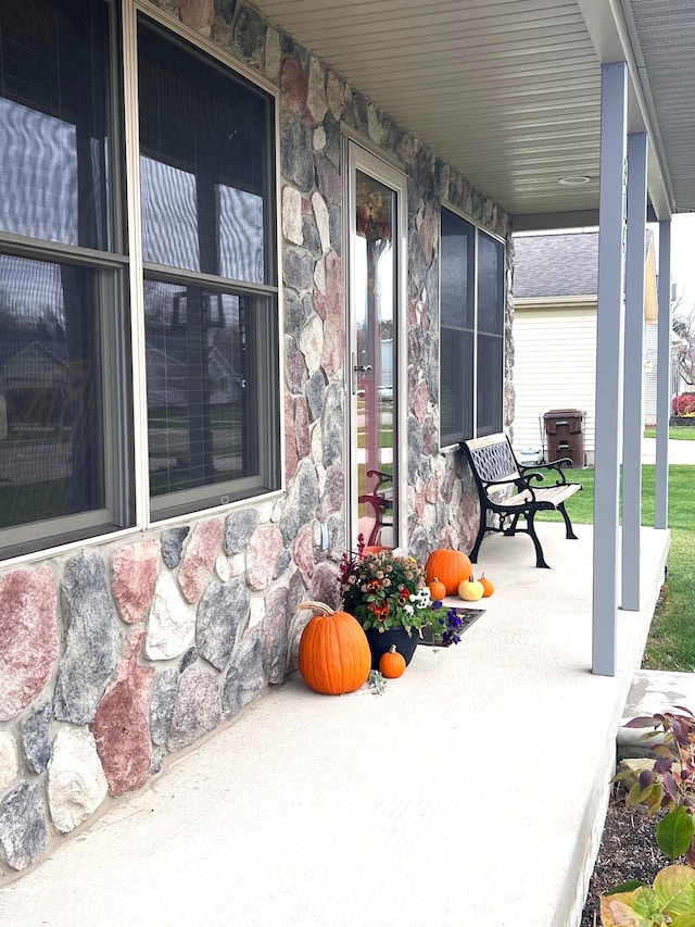 view of patio with covered porch