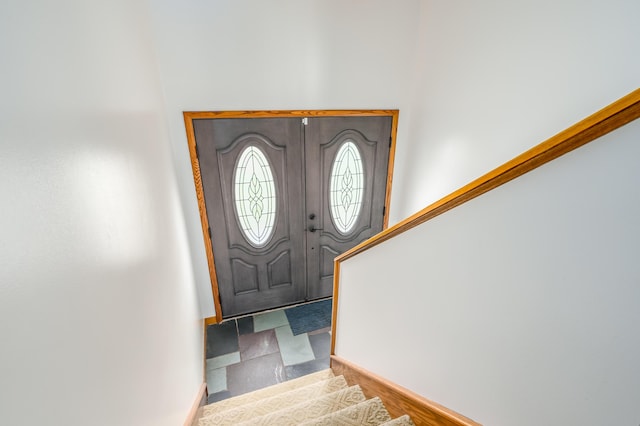 18980 16 Mile Rd, Marshall, MI 49068 - foyer entrance with stairway and baseboards