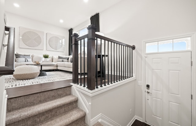 foyer entrance with plenty of natural light