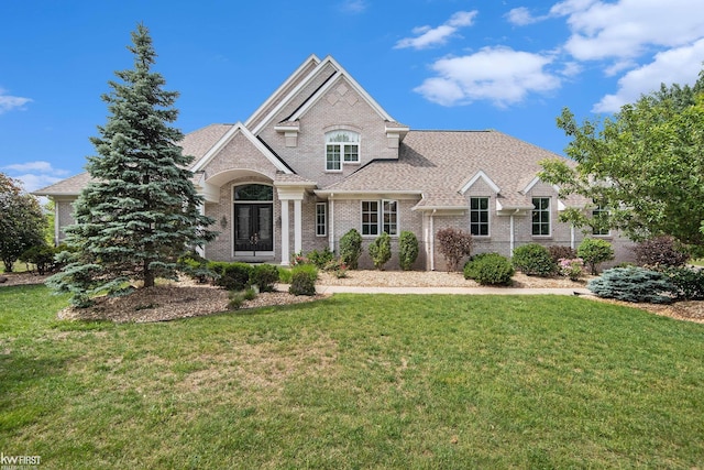 view of front of house featuring a front lawn