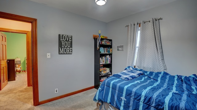 view of carpeted bedroom