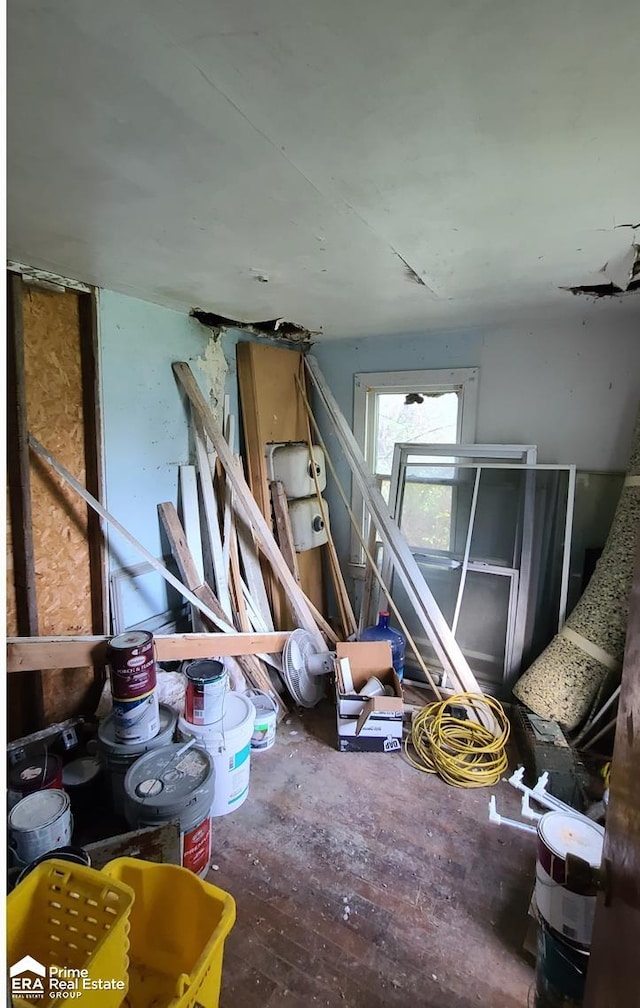 miscellaneous room with wood-type flooring