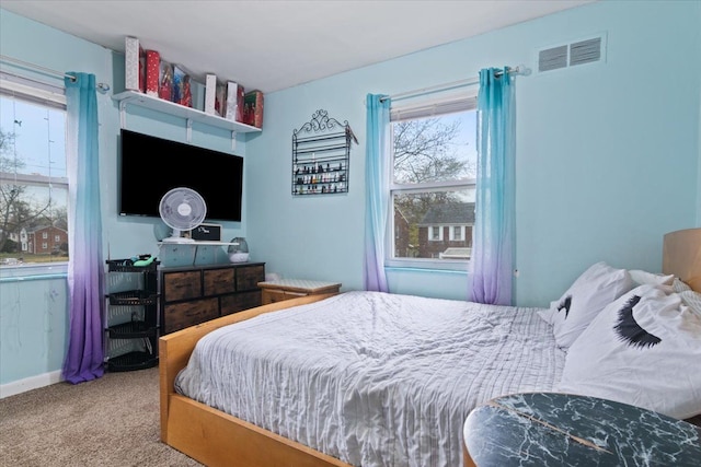 view of carpeted bedroom