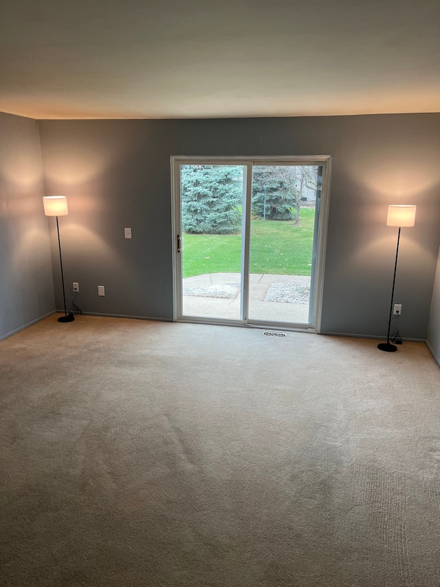 view of carpeted empty room