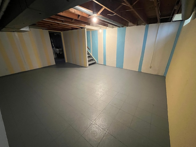 view of basement