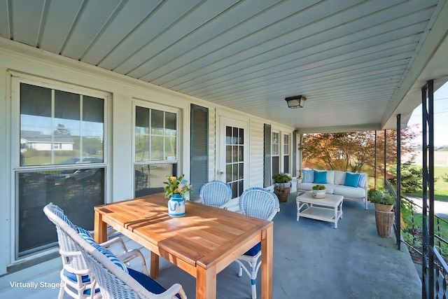 view of patio / terrace featuring an outdoor living space