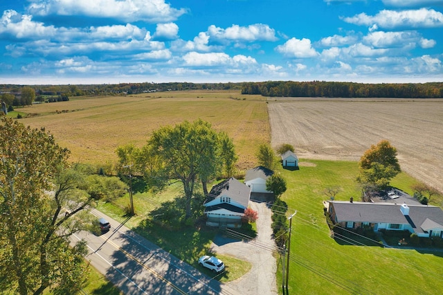 bird's eye view with a rural view