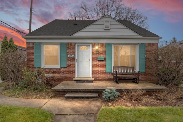 view of bungalow-style home