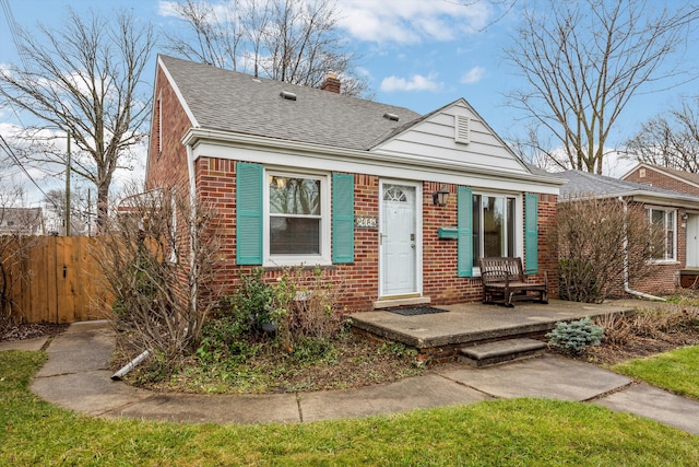 view of bungalow-style home