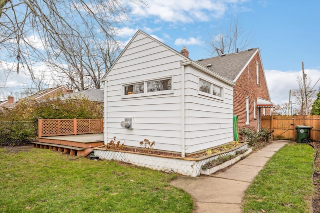 exterior space with a yard