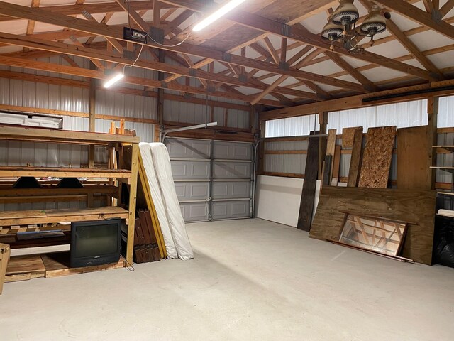 3867 Susan St, Wellston, MI 49689 - garage with metal wall