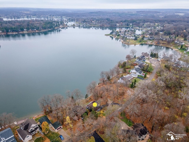 11477 Highland Hills Dr, Jerome, MI 49249 - aerial overview of property's location with a large body of water and nearby suburban area