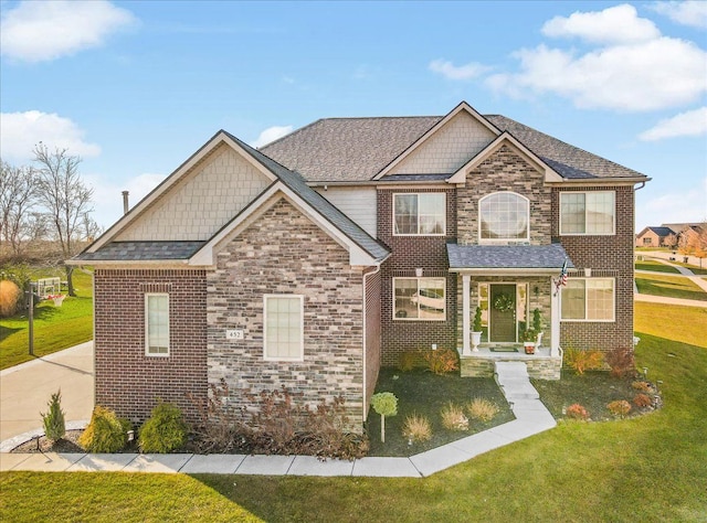 view of front of house with a front yard