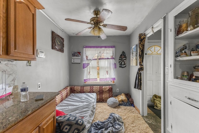 bedroom with ceiling fan