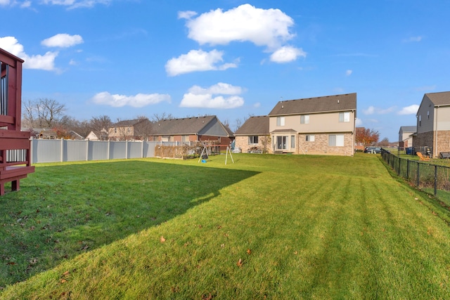 view of yard featuring a playground