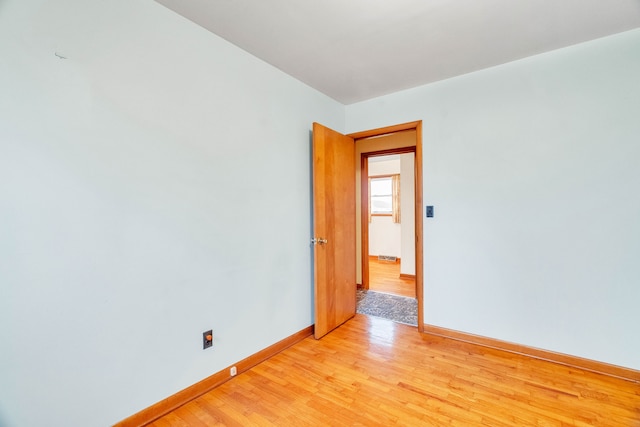 empty room featuring light hardwood / wood-style floors