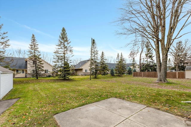 view of yard with a patio