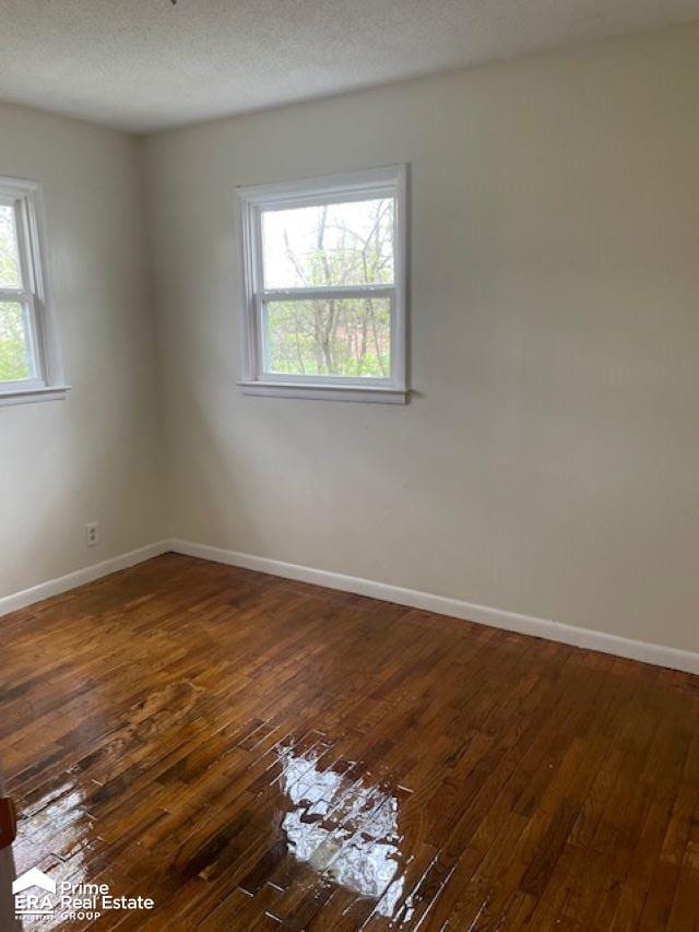 1080 E Cornell Ave, Flint, MI 48505 - spare room with dark wood-style floors, baseboards, and a textured ceiling