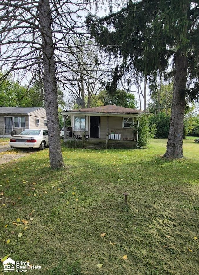 view of yard with a porch