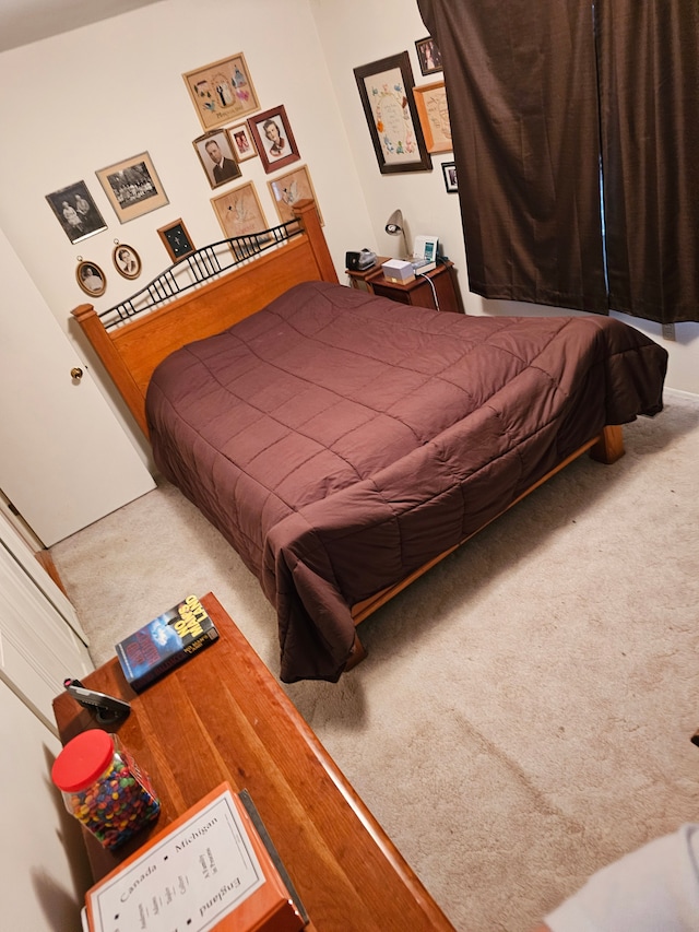 bedroom with carpet floors