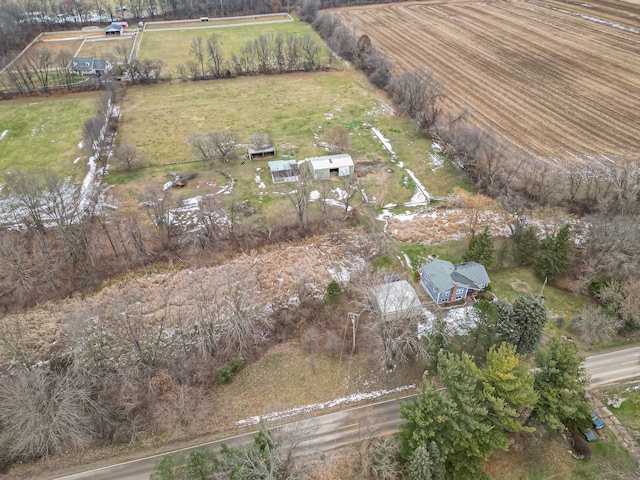 bird's eye view featuring a rural view