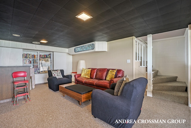 view of carpeted living room