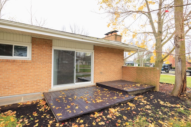 view of patio / terrace with a wooden deck