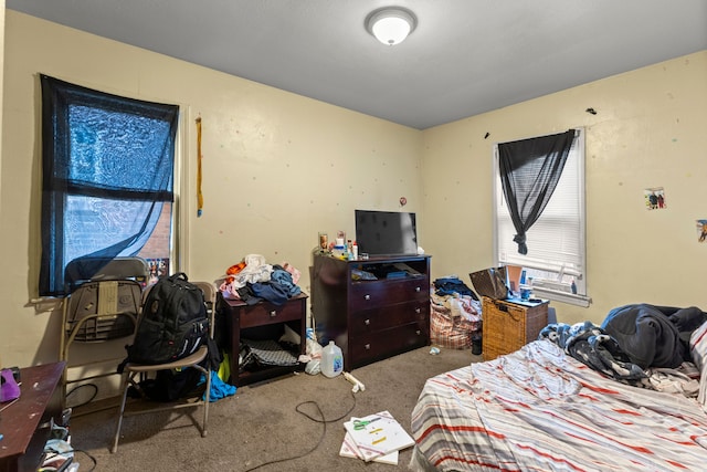 view of carpeted bedroom